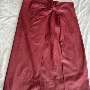 Grace Karin Elegant Red Skirt with Bow Detail